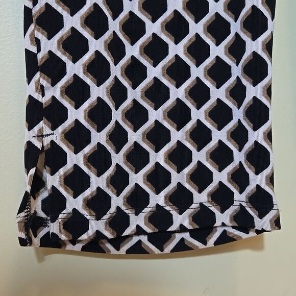 Chico's XL 16 Travelers Pull On Taper Ankle Pants Travel Stretch Geometric Print - Picture 5 of 11